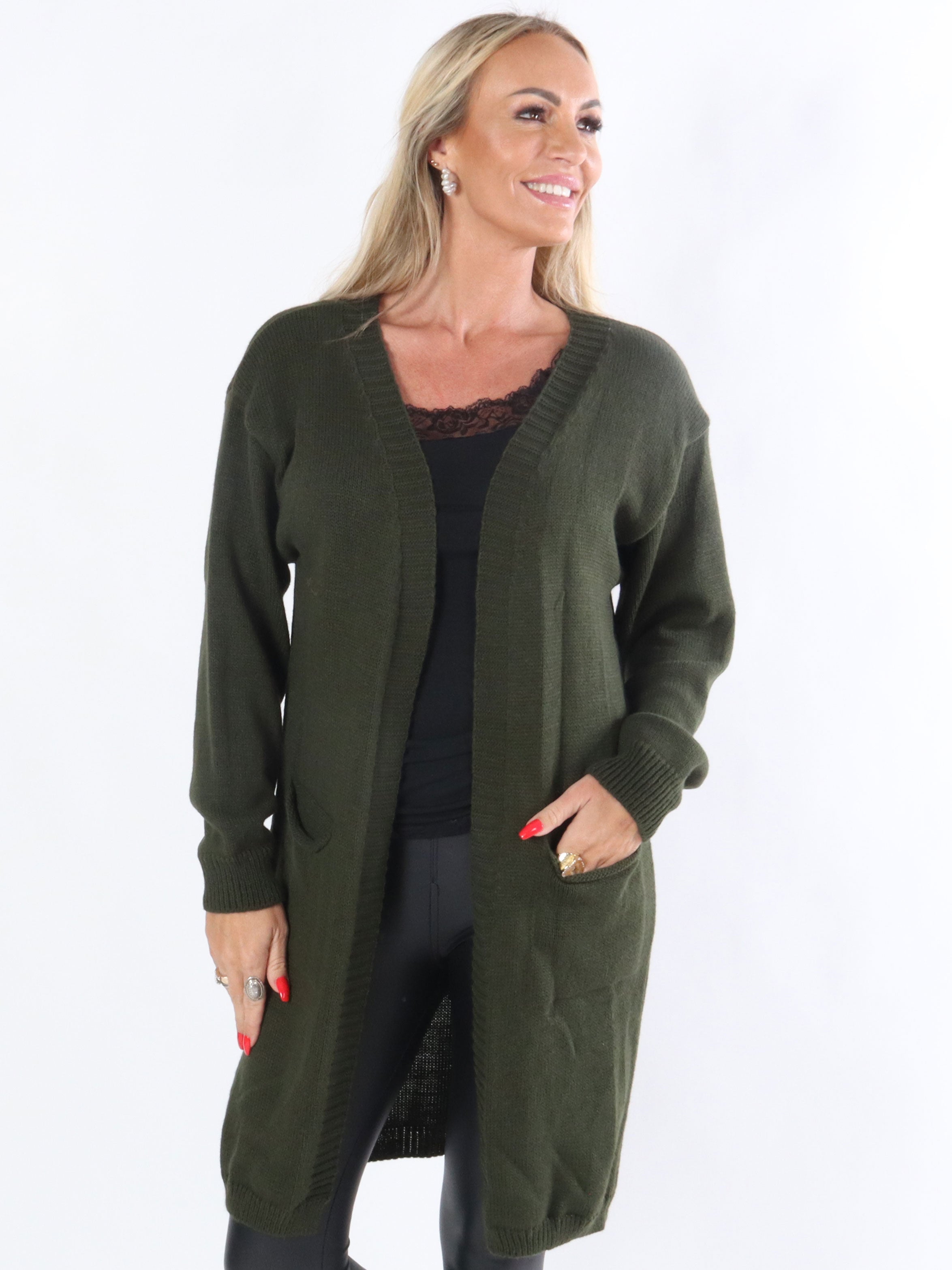 Sara - Lang strikcardigan